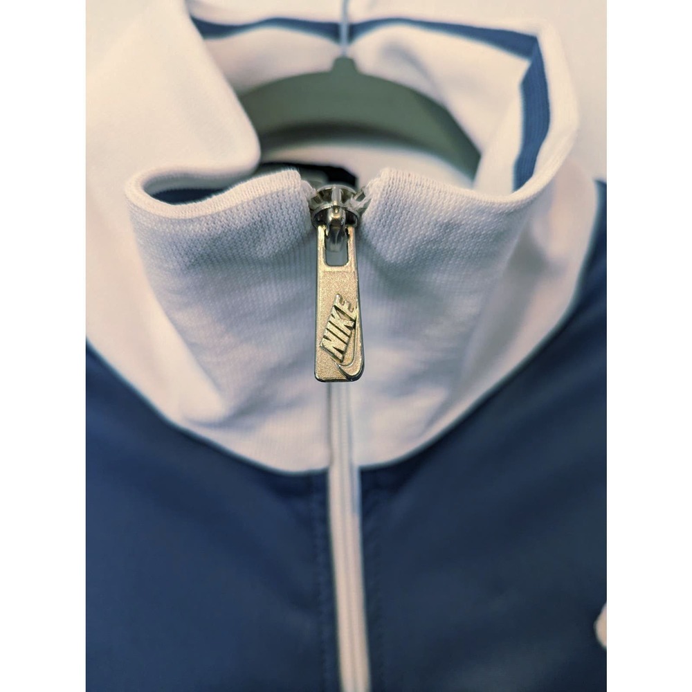 Nike Vintage 1980's Track Jacket Blue and White Activewear - Picture 5 of 10